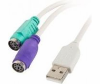 Adaptér adaptéra USB Lanberg Lanberg USB -> PS/2 X2 WHITE...