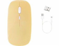 Strado Mouse Wireless Computer Mouse Bluetooth + Universal Radio (žlutá)