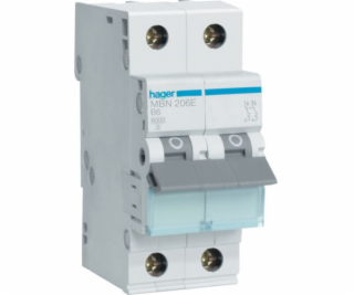 HAGER Polo Overprournt Switch 2P B 6A 6KA AC (MBN206E)