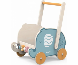 Hračky Viga Viga Polarb Wooden Trolley 2in1 Pusher Elephant