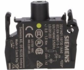 SIEMENS LED rám žlutý 230V AC 3S1401-1BF30-1AA0