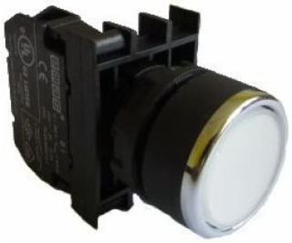 Tlačítko EMAS White Control 22mm 4A 250V AC (T0-B100DB)