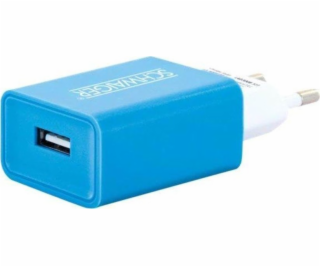 Schwaiger 230V LaDeadapter USB Weiß/Blau