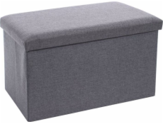 Mufart Pouf skládání XL pro obývací pokoj, ložnici, šatník a chodbu - 60x38x38cm šedá