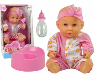 Import Leantoys Doll Bobas Pink Potty Pee pije luk 24 cm