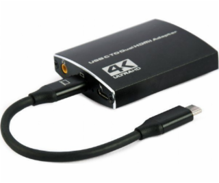 Gembird A-CM-HDMIF2-01 USB-C to dual HDMI adaptér 4K 60Hz...