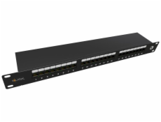 Solarix Patch panel 24 x RJ45 CAT5E STP černý 1U SX24-5E-STP-BK-N