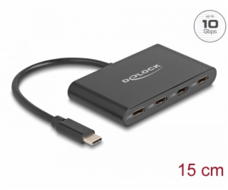 Delock Rozbočovač USB 3.2 Gen 2 USB Type-C™ se 4 porty US...