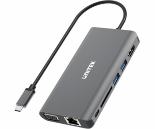 Unitek D1019B USB-C Hub 8W1 USB-C 3.1 PD 100W D1019B