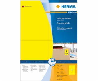 Herma 4396 etikety 105 x 148 mm papír žlutá 400 ks perman...