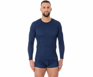 Brubeck Men s Long -sleeved Active Wool Navy R. XL (LS12820)