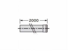 Vaillant Extension Pipe DN80 2M 303255