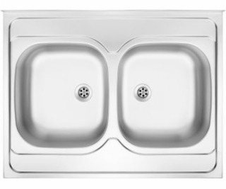 DEANTE TANGO 2 Chamber Sink bez odkapárny 60 x 80 cm ocel...