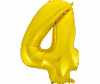 Godan Foil Balloon Number 4 Gold, 85 cm