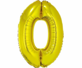 Godan Foil Balloon Number 0 Gold, 85 cm