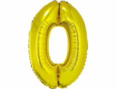 Godan Foil Balloon Number 0 Gold, 85 cm