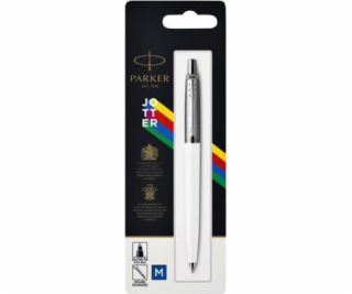 Parker Pen Jotter Originals White C.C. M Blue Close