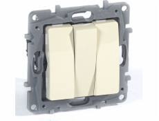 Legrand Triple Connector 10ax Cream Niloe - 664603