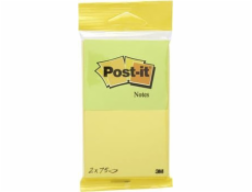 Post-it adhezivní karty, neonové žluté a zelené, 76x63,5 mm