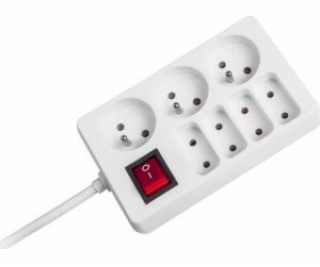 Rebel Power Strip 7 3 m White Sockets (URZ3053-3B)