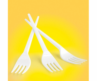 Office Plastic Fork Office Products, 17 cm, 100pcs, bílá