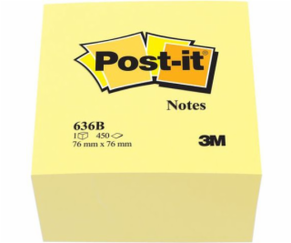 Post-It Classic Adhesive Blocks 636B, Cube 76x76mm, 450 k...