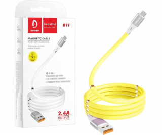 Denmen USB-A USB kabel-USB-C 1 m žlutá (29365)