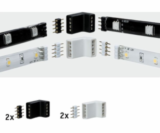 Váš úhlový konektor 2 PCS bílé + 2 počítače. Černá