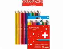 Caran d`arche Caran d ache SwissColor Watercolor Pencils, Cardboard Box, 18 ks.