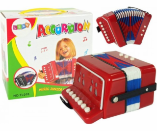 Leantoys Accordion nástroj pro malého červeného hudebníka