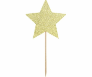 Party Deco Topper, Stars, Gold, 11,5 cm, 6 univerzálních ...