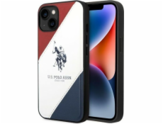 US Polo Us Polo Case pro iPhone 14 6.1 bílá/bílá trikolor reliéf