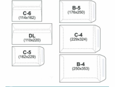 NC obálky C-6 White SK O L 25SZ. (11021300/25)