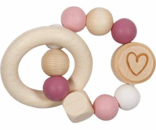 Goki Teether Ratchet Heart of Roses