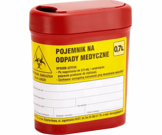 Kontejner ActiveShop Medical Waste 0,7 l červená