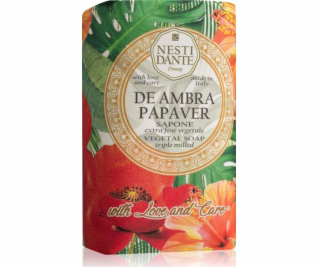 Nesti Dante Cubes in Dember Papaver Sapone Red Poppy 250G