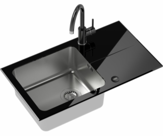 Steiner Hugh 111 Steiner Sink Steel Chamber s černým skle...