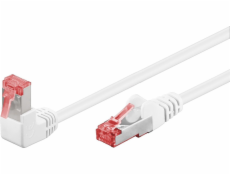 Goobay Goobay Patchcord S/FTP Cat. 6 přímý / úhlová 90 bílá 0,25 m