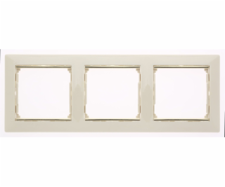 Legrand Triple Frame Valena Horizontální krém/zlato (774153)