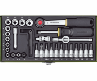 Proxxonová sada zásuvkových klíčů 1/4 36 ks. (PR23080)