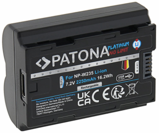 PATONA baterie pro foto Fuji NP-W235 2250mAh Li-Ion Plati...