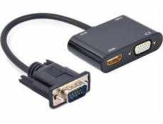 Prevodník signálu VGA pre HDMI + VGA Black, 15 cm