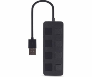 Gembird UHB-U2P4-05 USB 2.0 4-port hub with switches black