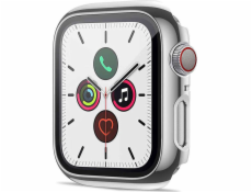 Alogy Case Alogy case 2v1 kryt so sklom pre Apple Watch 4/5/6/SE 40mm Silver