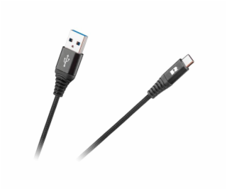 Kabel USB Rebel USB-A - USB-C 1 m Czarny (RB-6001-100-B)