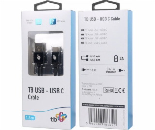 TB Touch USB - USB C kabel, 1,5m, černý