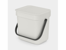 Brabantia Sort & Go Waste Bin Light Grey 3 L