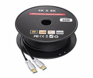 Akyga Kabel HDMI 2.1 (M), optický AOC 48Gbps 8K, černý 40m 