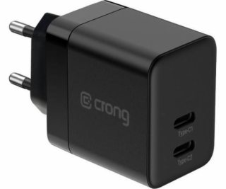 Crong Charger Crong Postra Compact Gan 35W PD 3.0 2x USB-...