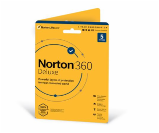 NORTON 360 DELUXE 50GB +VPN 1 uživatel pro 5 zařízení na ...